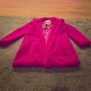 Fuscia Furry Jacket ~ Size Small